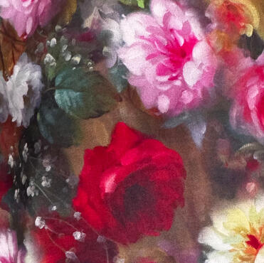 Silk Green floral