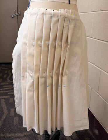 draped pleated skirt